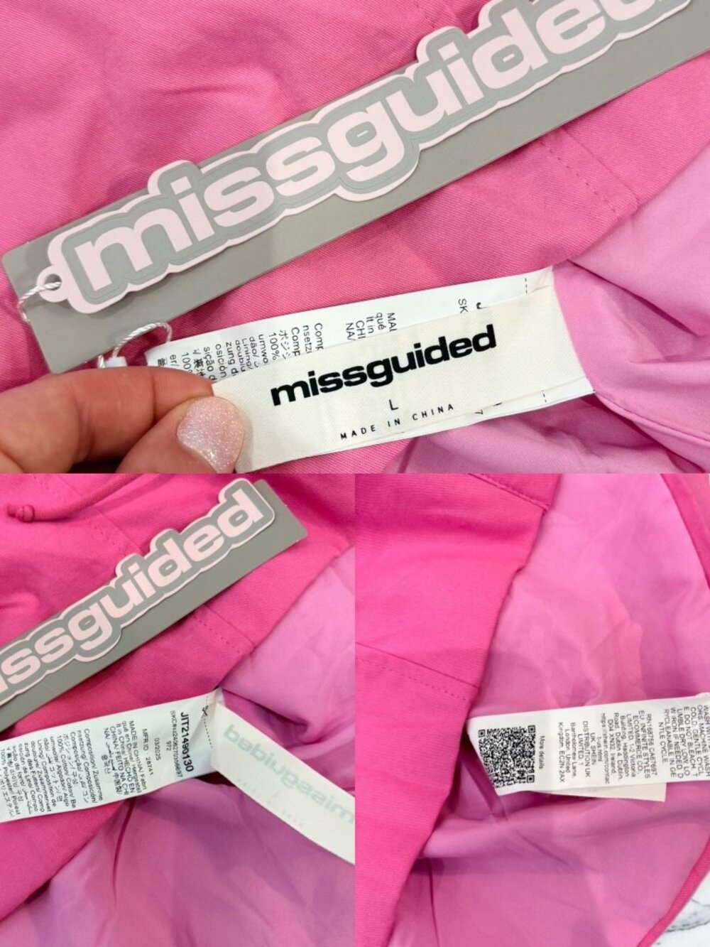MISSGUIDED NWT Milkmaid Style Button Front Crop Cami Tank Top Size Large - Picture 3 of 8